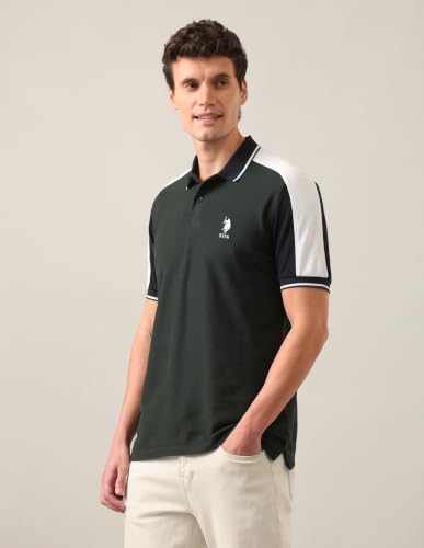 U.S.Polo Association Men's Solid Slim Fit Polo Shirt