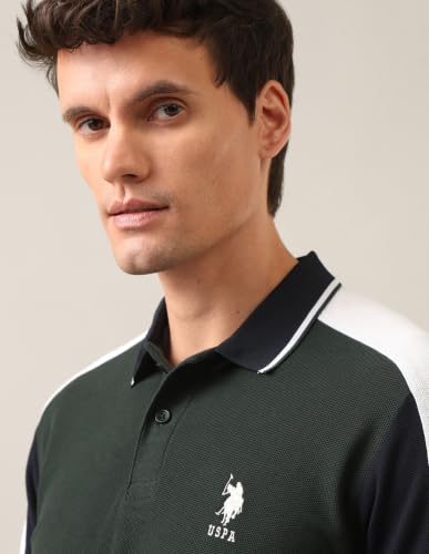 U.S.Polo Association Men's Solid Slim Fit Polo Shirt