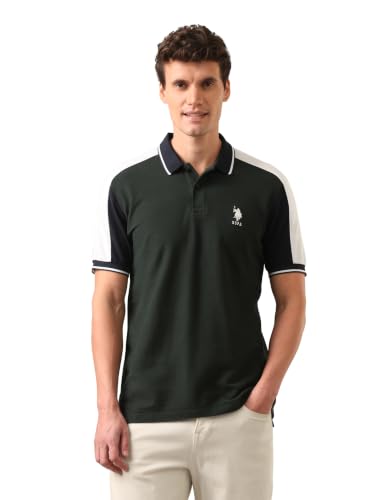 U.S.Polo Association Men's Solid Slim Fit Polo Shirt