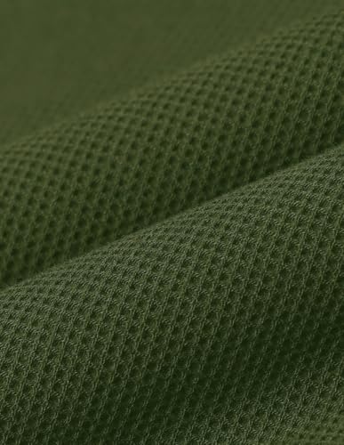 U.S. POLO ASSN. Olive Green Solid Cotton Blend Crew Neck Men's T-Shirt