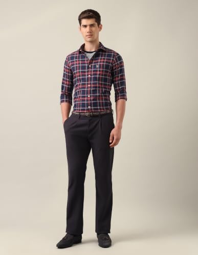 U.S.Polo Association Men's Tailored Fit Tartan Checked Shirt