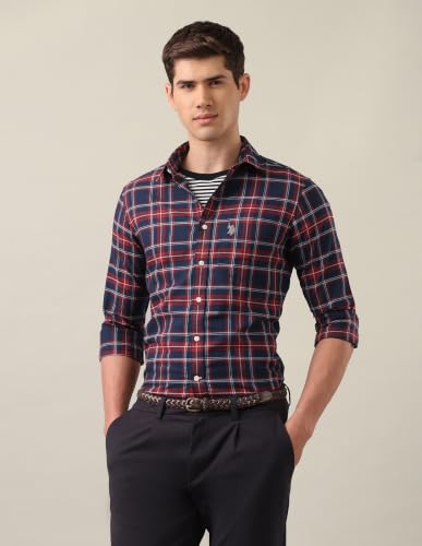 U.S.Polo Association Men's Tailored Fit Tartan Checked Shirt