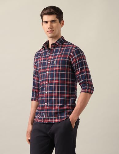 U.S.Polo Association Men's Tailored Fit Tartan Checked Shirt