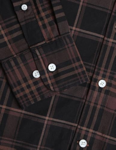U.S. POLO ASSN. Brown Plaid Cotton Tailored Fit Men's Shirt