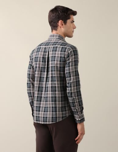 U.S. POLO ASSN. Dark Teal Plaid Tailored Fit Men's Shirt