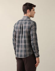 U.S. POLO ASSN. Dark Teal Plaid Tailored Fit Men's Shirt