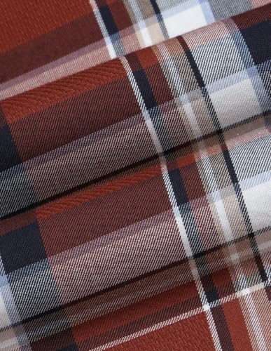 U.S. POLO ASSN. Rust Plaid Twill Tailored Fit Men's Shirt