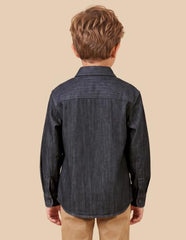 U.S. Polo Assn. Navy Cotton Heathered Boxy Fit Boy's Shirt