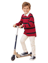 U.S. Polo Assn. Kids Horizontal Striped Regular Fit Polo Shirt