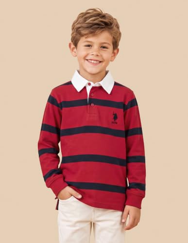 U.S. Polo Assn. Kids Horizontal Striped Regular Fit Polo Shirt