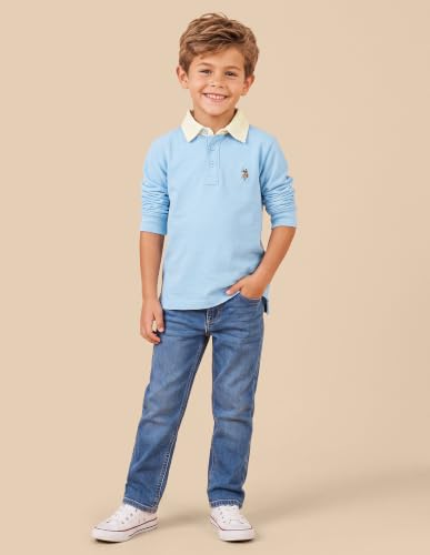 USPA Kids Boys Solid Regular Fit Polo Shirt