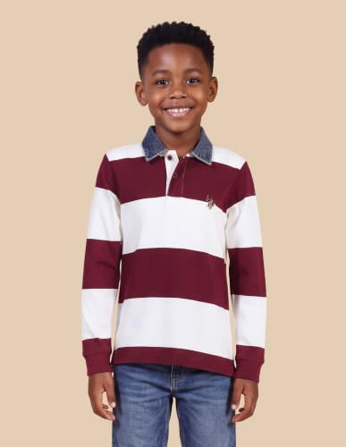 U.S. Polo Assn. Kids Horizontal Striped Regular Fit Polo Shirt