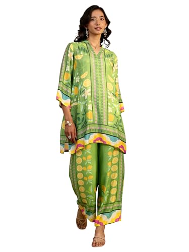 Libas Printed Straight Co-Ord Set For Women (401476S)