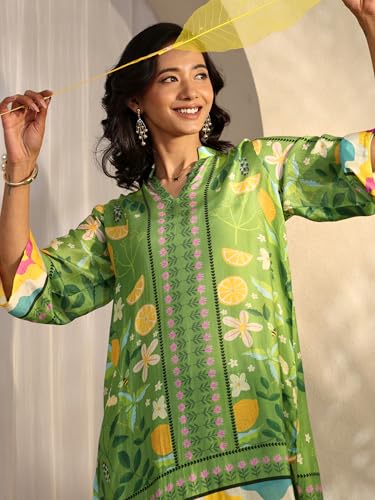 Libas Printed Straight Co-Ord Set For Women (401476S)