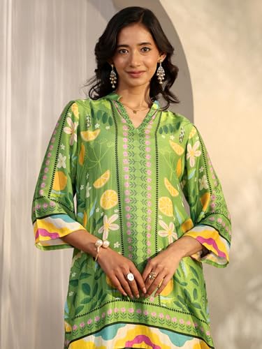 Libas Printed Straight Co-Ord Set For Women (401476S)