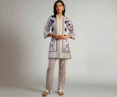 Libas Printed Cotton Blend Straight Co-Ord Set For Women (401483S)