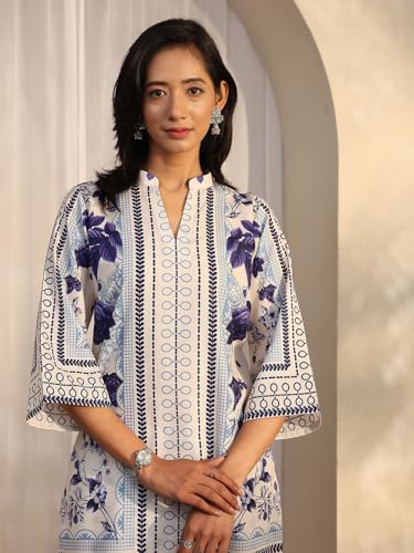 Libas Printed Cotton Blend Straight Co-Ord Set For Women (401483S)