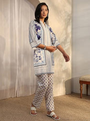 Libas Printed Cotton Blend Straight Co-Ord Set For Women (401483S)