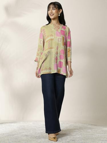 Libas Printed Muslin Straight Kurti for Women (98295XXL)