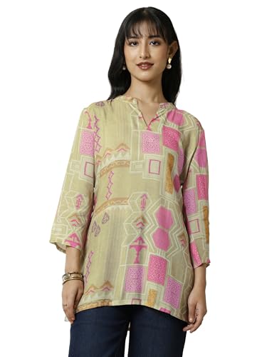 Libas Printed Muslin Straight Kurti for Women (98295XXL)