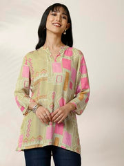Libas Printed Muslin Straight Kurti for Women (98295XXL)