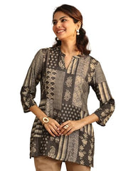 Libas Printed Silk Blend Straight Kurti for Women (98300M)