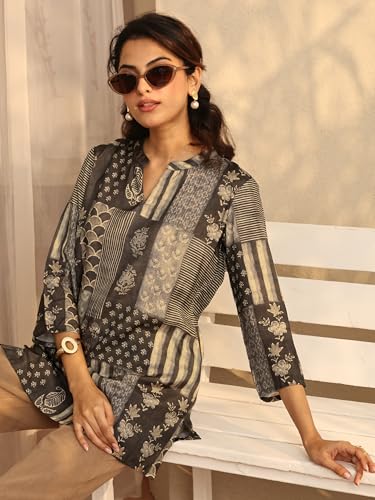 Libas Printed Silk Blend Straight Kurti for Women (98300M)