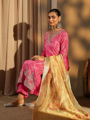 Libas Printed Chinon Straight Kurta Set For Women (99879XL)