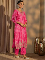 Libas Printed Chinon Straight Kurta Set For Women (99879XL)