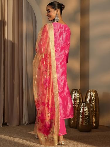 Libas Printed Chinon Straight Kurta Set For Women (99879XL)