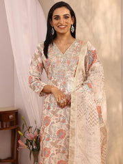 Libas printed Chinon straight kurta set for women, featuring a 2-piece Western style kurti and matching bottom, in vibrant print.