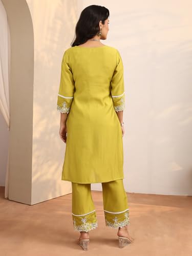 Libas Printed Silk Blend Straight Co-ords Set for Women (99906S)