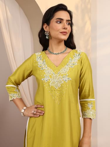 Libas Printed Silk Blend Straight Co-ords Set for Women (99906S)