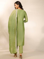 Libas Embroidered Silk blend Straight-fit Kurta Set for Women (99925S)