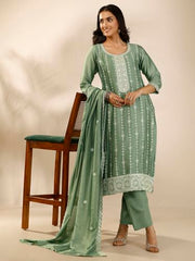 Libas Embroidered Silk blend Straight-fit Kurta Set for Women (99927S)