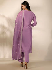 Libas Embroidered Silk blend Straight-fit Kurta Set for Women (99928S)