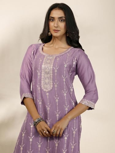 Libas Embroidered Silk blend Straight-fit Kurta Set for Women (99928S)