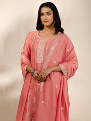 Libas Embroidered Silk blend Straight-fit Kurta Set for Women (99929S)