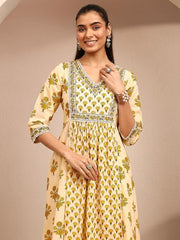 Libas Printed Cotton Blend Anarkali Kurta With Trousers and Dupatta-99941XXL