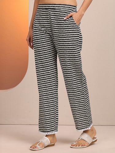 Libas Printed Cotton A-Line Kurta With Trousers With Dupatta (401285XXL)