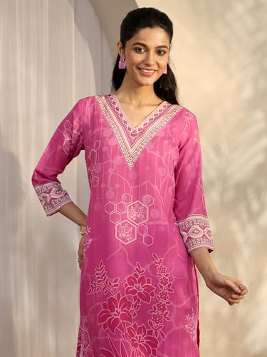 Libas Printed Cotton Blend Straight Kurta Set For Women