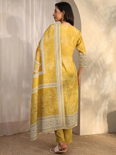 Libas Printed Cotton Blend Straight Kurta Set For Women