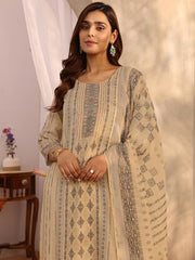 Libas Printed Linen Straight Kurta Set for Women (401413S)