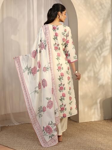 Libas Printed Silk Blend A-Line Kurta Set For Women (401416S)