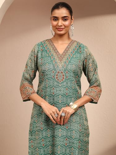 Libas Printed Silk Blend Straight Kurta With Trousers and Dupatta-401459S