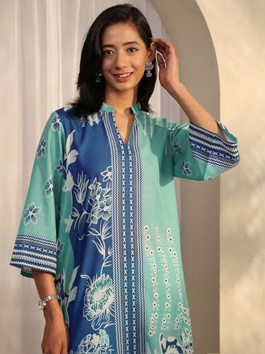 Libas Printed Cotton Blend Straight Co-Ord Set For Women (401493S)