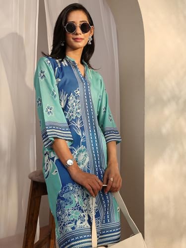 Libas Printed Cotton Blend Straight Co-Ord Set For Women (401493S)