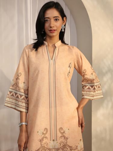 Libas Printed Cotton Blend Straight Co-Ord Set For Women (401496S)