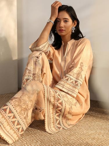 Libas Printed Cotton Blend Straight Co-Ord Set For Women (401496S)