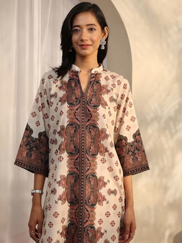 Libas Printed Cotton Blend Straight Co-Ord Set For Women (401501S)